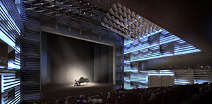 Architekturvisualiisierung eines Theaters für Hpp Architekten